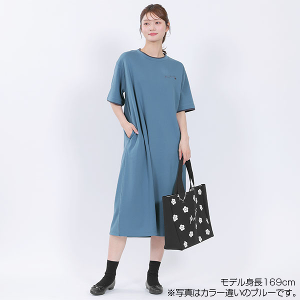 フェイクレイヤード ワンピース（ブラック）