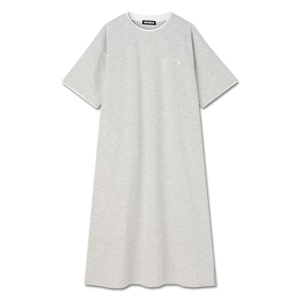 フェイクレイヤード ワンピース（グレー）