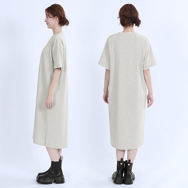 フェイクレイヤード ワンピース（グレー）