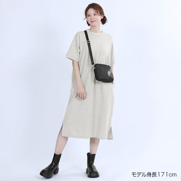 フェイクレイヤード ワンピース（グレー）