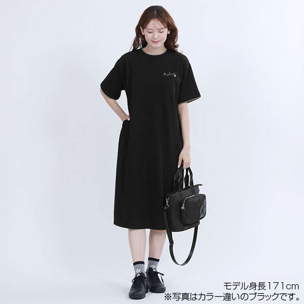 フェイクレイヤード ワンピース（ブルー）