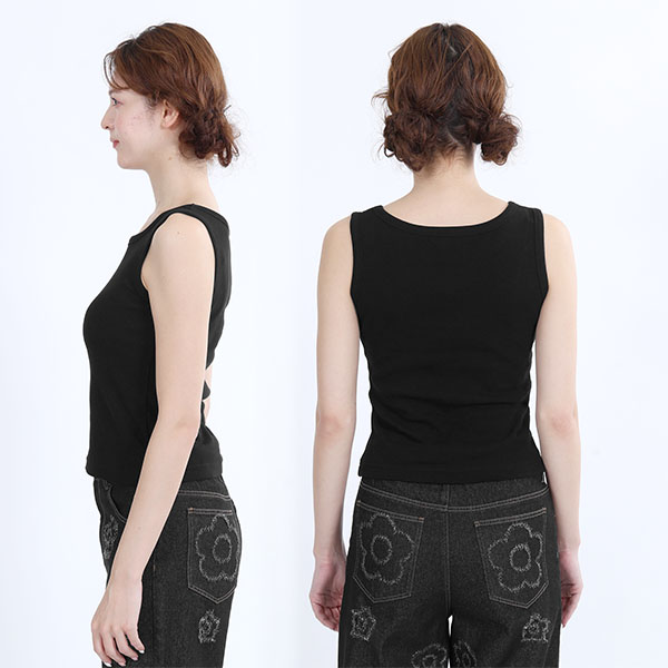 ノースリーブ プルオーバー（ブラック）