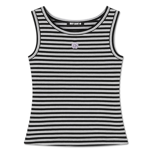 ノースリーブ プルオーバー（ブラック×ホワイト）