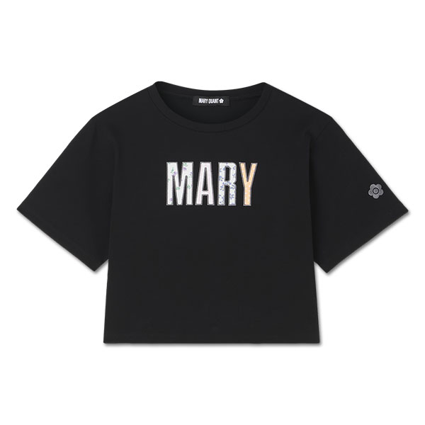 MARYアップリケロゴ Tシャツ（ブラック）