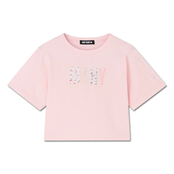 MARYアップリケロゴ Tシャツ（ピンク）