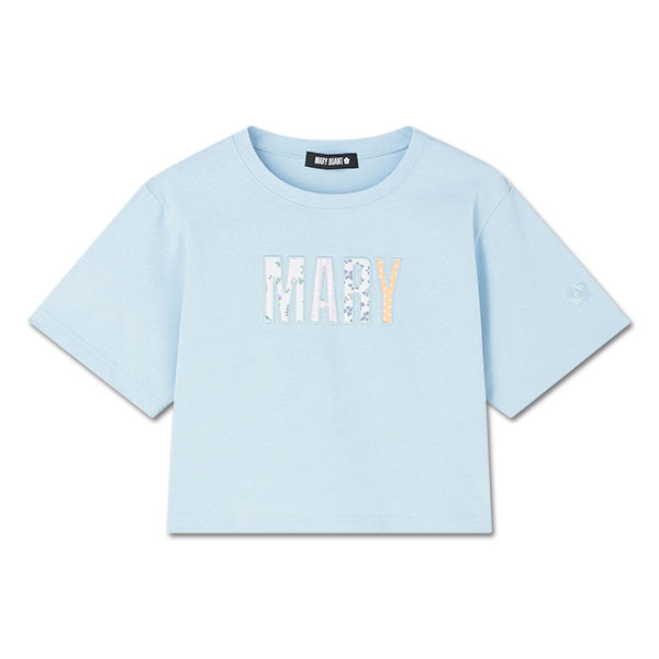 MARYアップリケロゴ Tシャツ（ブルー）
