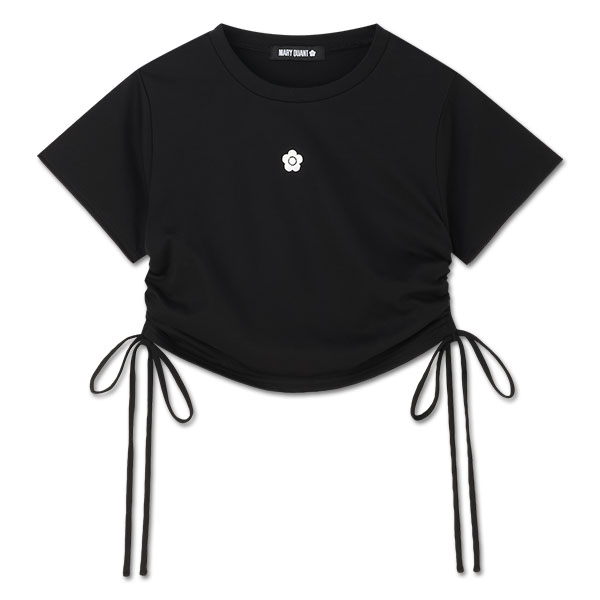 サイドギャザー Tシャツ（ブラック）