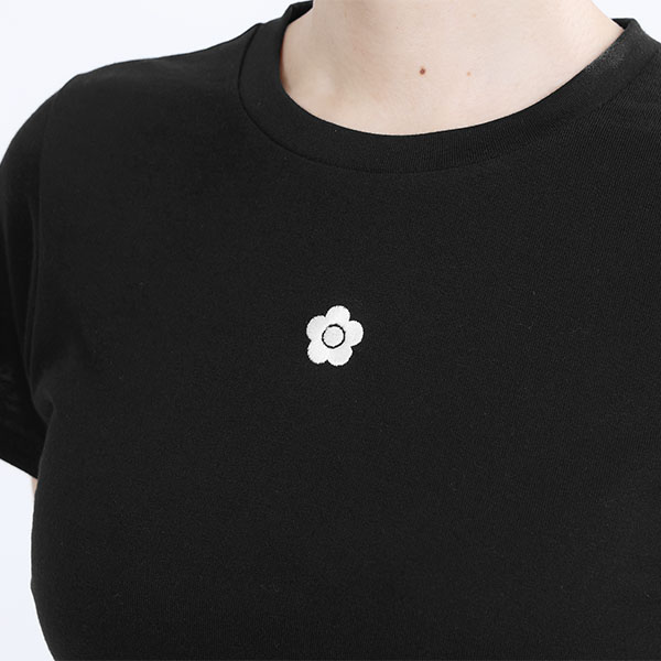 サイドギャザー Tシャツ（ブラック）