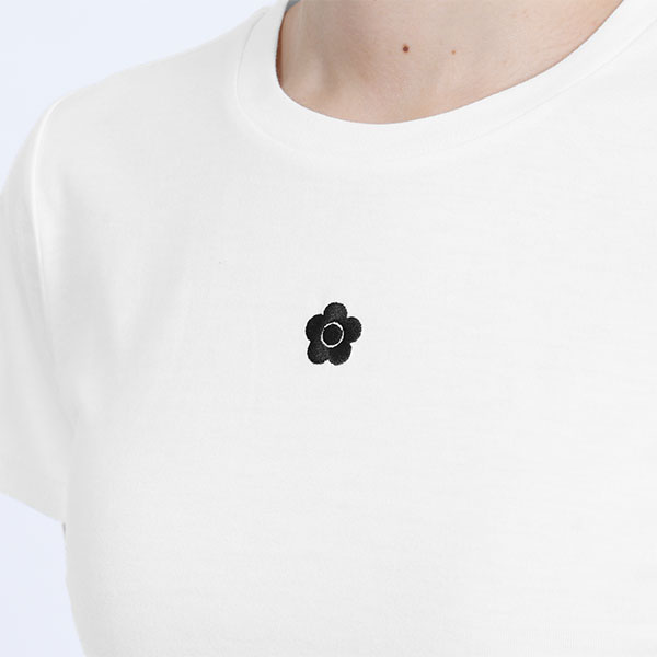 サイドギャザー Tシャツ（ホワイト）