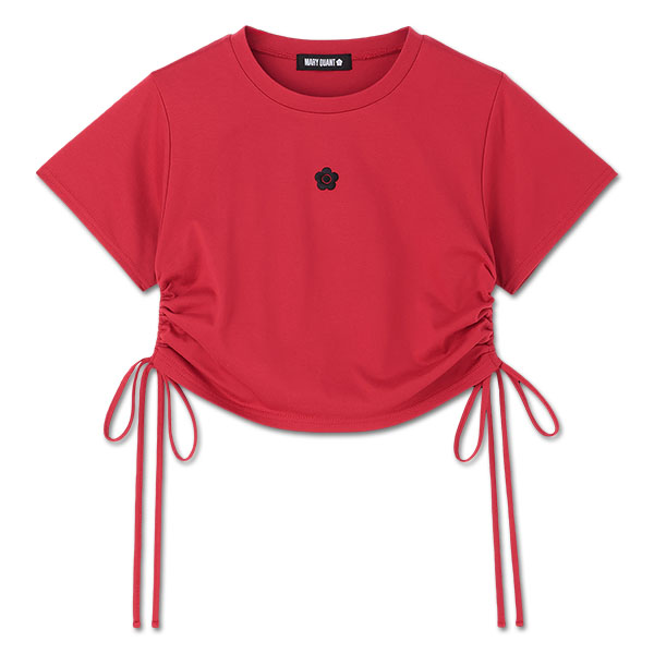 サイドギャザー Tシャツ（レッド）