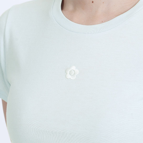 サイドギャザー Tシャツ（ブルー）