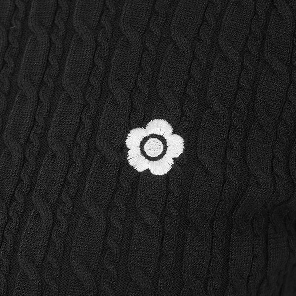 デイジーワンポイントケーブル カーディガン（ブラック）