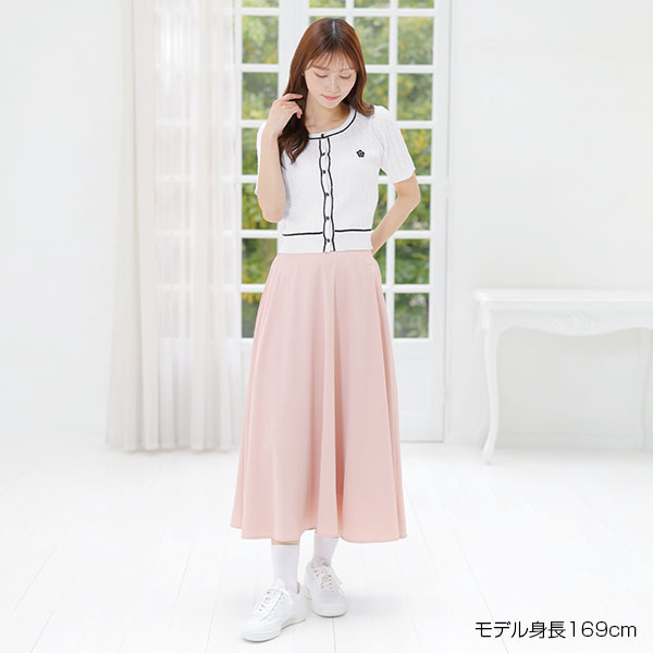 デイジーワンポイントケーブル カーディガン（ホワイト）