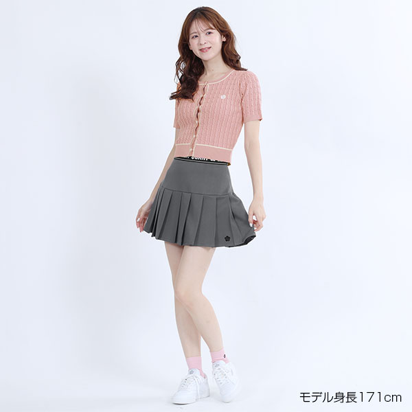 デイジーワンポイントケーブル カーディガン（ピンク）