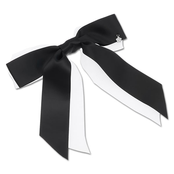 クラシカルリボン バレッタ（ブラック）