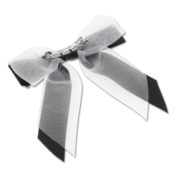 クラシカルリボン バレッタ（ブラック）