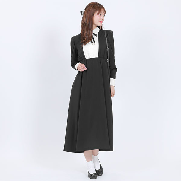 クラシカルリボン バレッタ（ブラック）