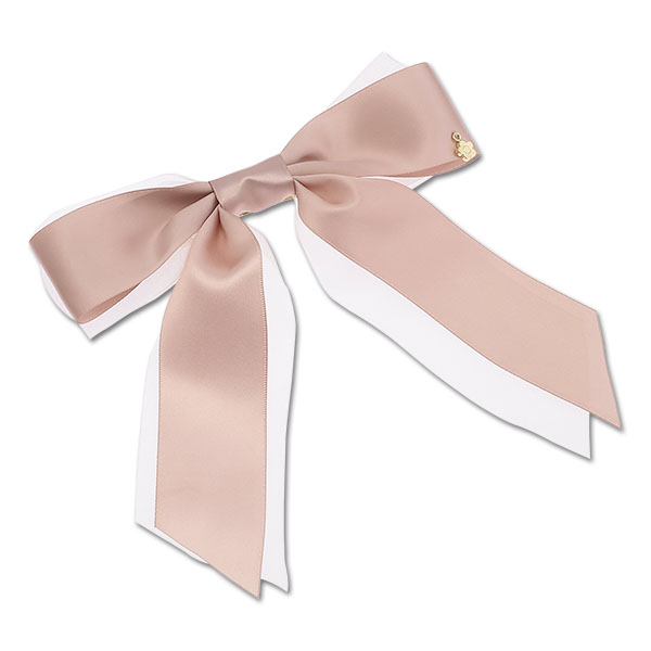 クラシカルリボン バレッタ（ピンク）