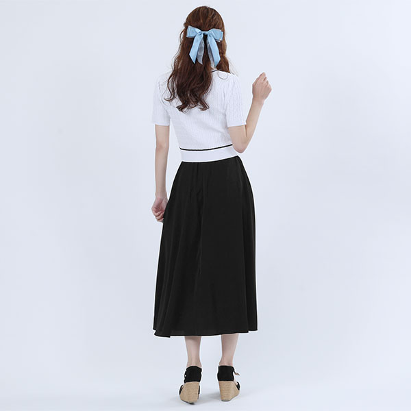 クラシカルリボン バレッタ（ブルー）