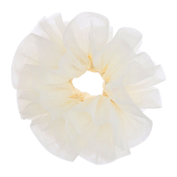 フラッフィーチュール シュシュ（アイボリー）