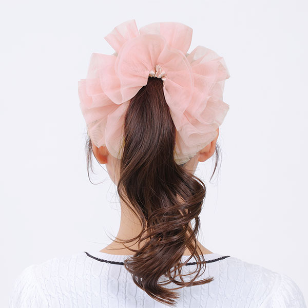 フラッフィーチュール シュシュ（ピンク）