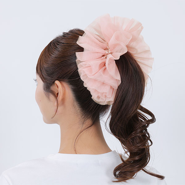 フラッフィーチュール シュシュ（ピンク）