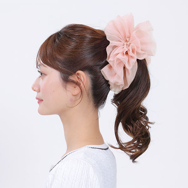 フラッフィーチュール シュシュ（ピンク）