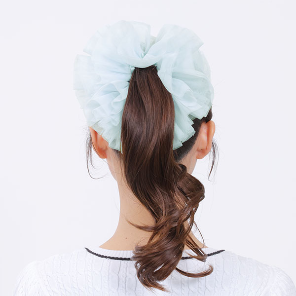 フラッフィーチュール シュシュ（ブルー）