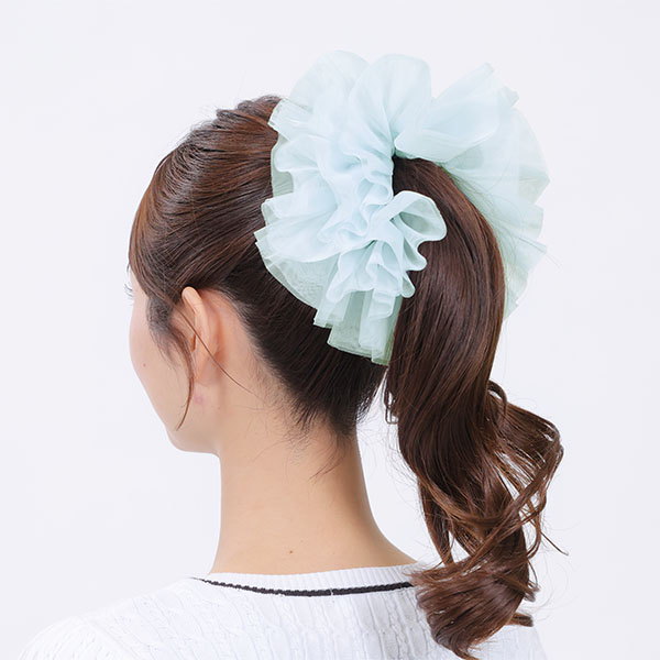 フラッフィーチュール シュシュ（ブルー）