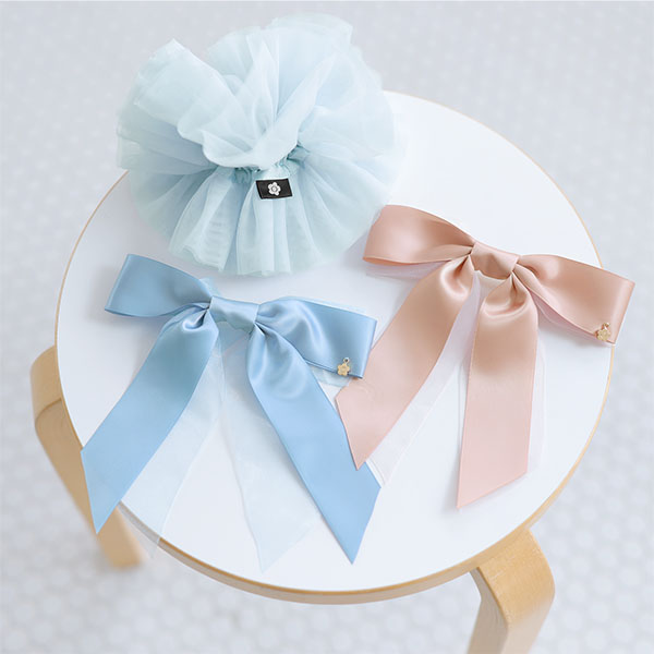 フラッフィーチュール シュシュ（ブルー）