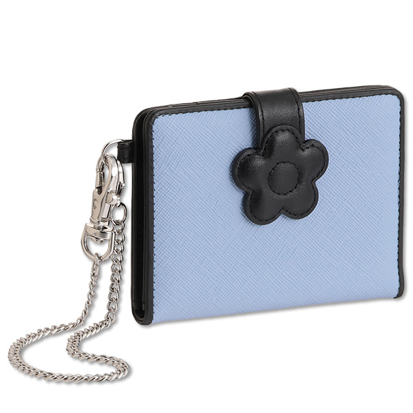 デイジーパッチスナップ2 パスケース（ブルー）
