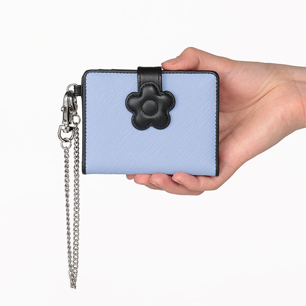 デイジーパッチスナップ2 パスケース（ブルー）