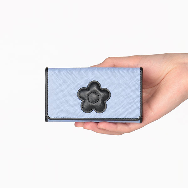 デイジーパッチスナップ2 キーケース（ブルー）