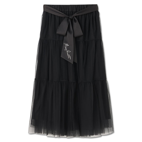 チュールティアード スカート（ブラック）