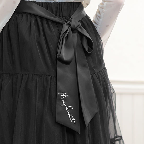 チュールティアード スカート（ブラック）