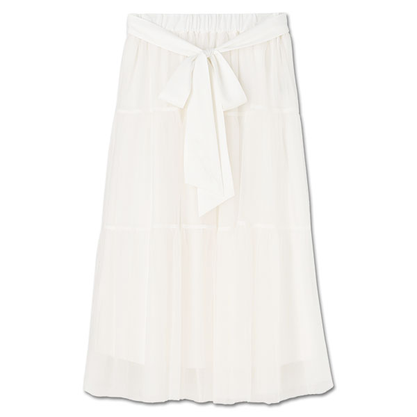 チュールティアード スカート（アイボリー）