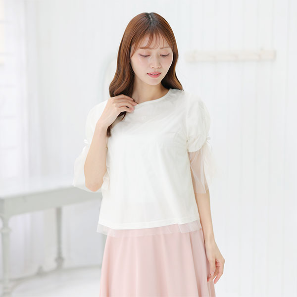 チュールフレア プルオーバー（アイボリー）