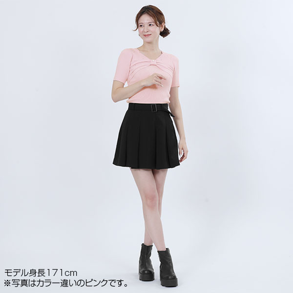 フロントリボンニット プルオーバー（ホワイト）