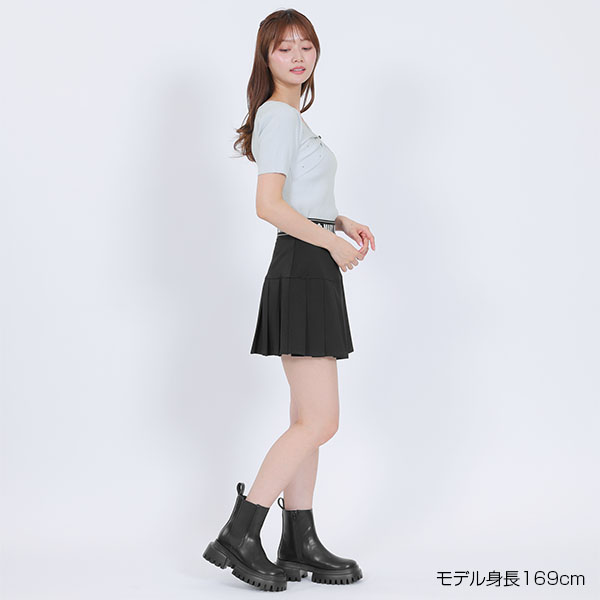 フロントリボンニット プルオーバー（ブルー）