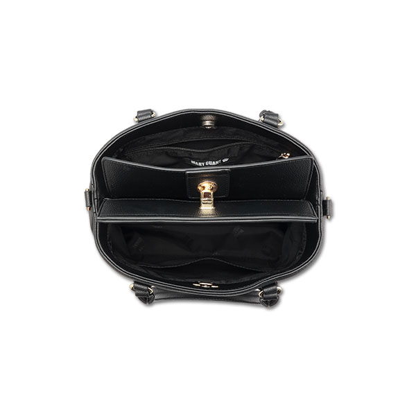 ターンロックデイジー 2WAYトート（ブラック）