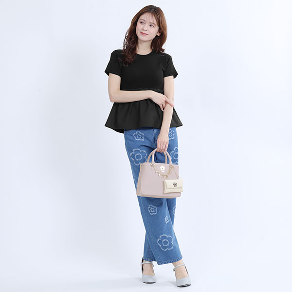 ターンロックデイジー 2WAYトート（モーヴパープル）