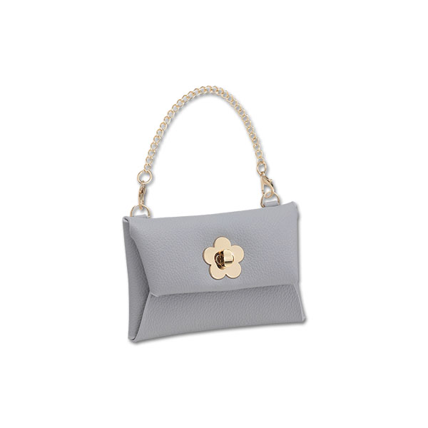 ターンロックデイジー フラップポーチ（ライトブルー）