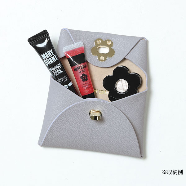 ターンロックデイジー フラップポーチ（ライトブルー）