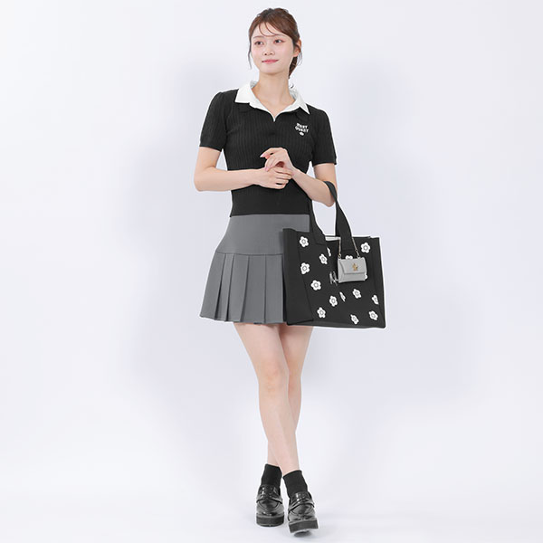 ターンロックデイジー フラップポーチ（ライトブルー）