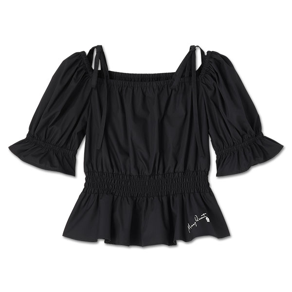 2WAYオフショル ブラウス（ブラック）