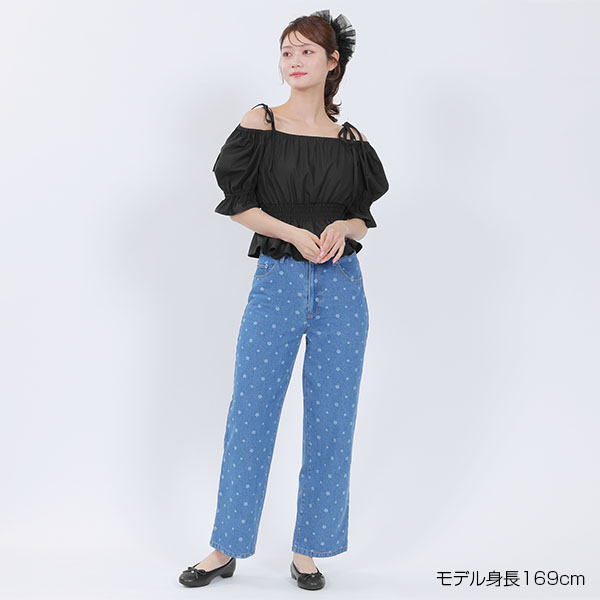 2WAYオフショル ブラウス（ブラック）