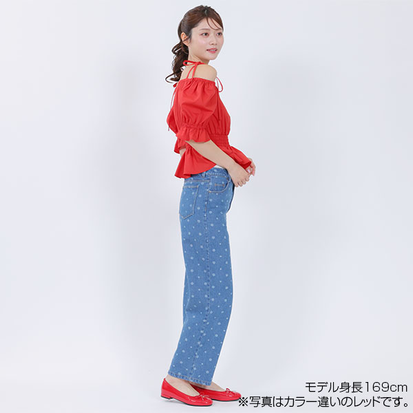 2WAYオフショル ブラウス（ブラック）