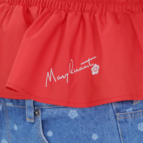 2WAYオフショル ブラウス（レッド）