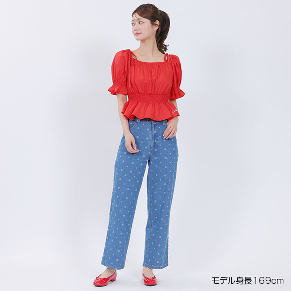 2WAYオフショル ブラウス（レッド）