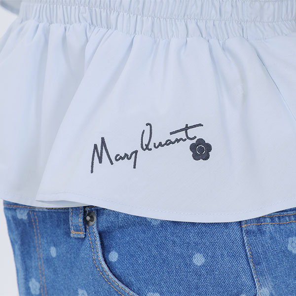 2WAYオフショル ブラウス（ブルー）